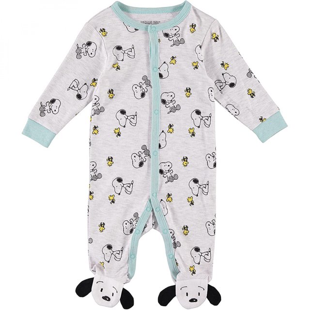 Peanuts Snoopy et Woodstock Personnages Pyjamas à Pieds-6-9 Mois