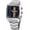 Silver Black, variant on Men’s Oblong Automatic Mechanical Wrist Watch, Sports Analog Watch with Date Display, Silver Stainless Steel Band