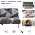 thumbnail image 4 of 2024 Folding Sofa Bed Cover Solid Color Futon Armless Slipcover Polyester Elastic Fabric All-Inclusive Cover, 4 of 4