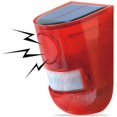 thumbnail image 1 of FYBTO Solar Motion Sensor Detector Siren Sound Alarm LED Warning Strobe Flashing Red Light Security Outdoor Waterproof Device Keep Animal Away for Home Warehouse Farm (Red Lampshade)-0621, 1 of 5