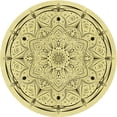thumbnail image 1 of Ahgly Company Indoor Round Patterned Sun Yellow Area Rugs, 6' Round, 1 of 6