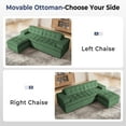 thumbnail image 2 of Cloud Sectional Sofa with Ottoman, 85" Modular L Shaped Couch, Fluffy Comfy Couches for Living Room, No Assembly, Green, 2 of 7