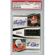Graded 2009 Panini Playoff National Treasures Matthew Stafford Brandon Pettigrew #MSBP Pen Pals Rookie RC Auto Football Card PSA 10 Gem Mint