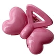 thumbnail image 1 of Pinza para el pelo con lazo, agarre fuerte, accesorios bonitos de Color puro, pasador de garra para el pelo de resina para niñas y mujeres, rosa, 1 of 8