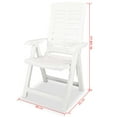 thumbnail image 2 of vidaXL Garden Chair Set of 2 White Plastic Standard Foldable, 2 of 7