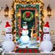 thumbnail image 4 of Herunwer Elastic Christmas Front Door Cover, Holiday Door Banner for Photography Background, Xmas Party Photo Booth and Home Decor, 4 of 6