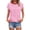 Hot Pink, variant on biudgviw Cap Sleeve Tops for Women Fashion Striped Crewneck Tee Lightweight Casual Loose Fit T-Shirt for Everyday Wear