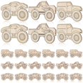 thumbnail image 1 of Monster Truck Cutouts Crafts Wooden Cars for Painting 30Pcs Set, 1 of 2