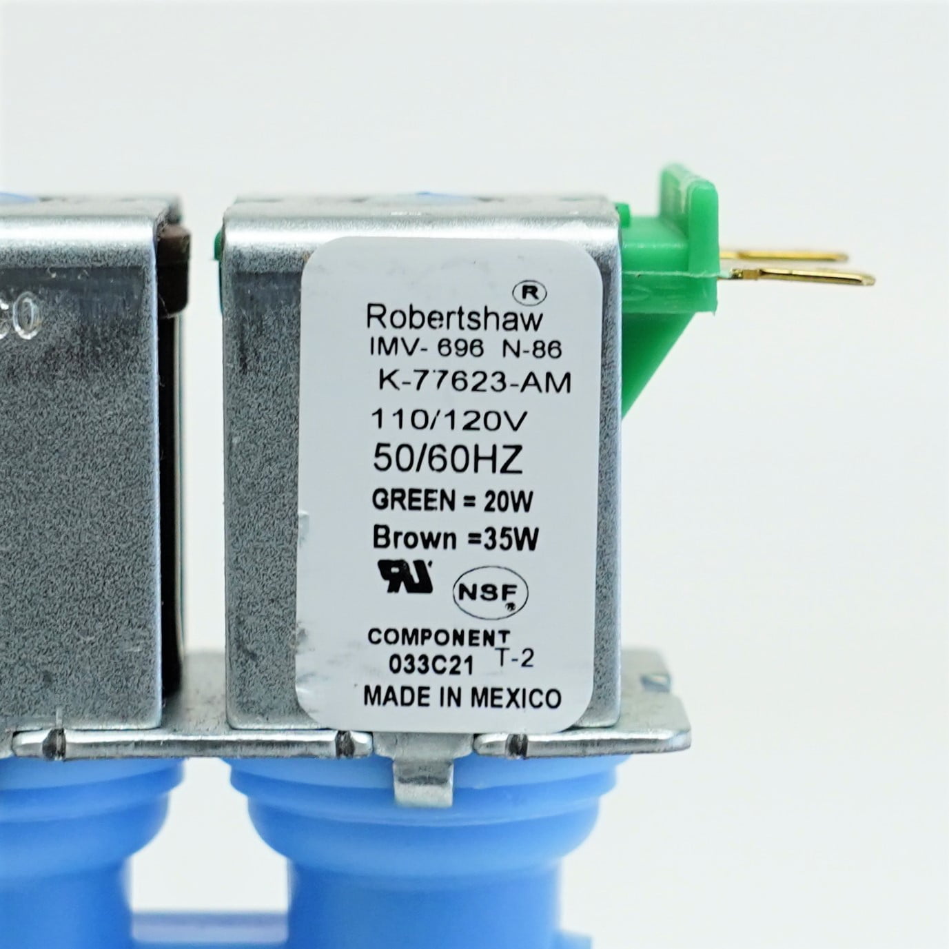 Robertshaw K-77623 Refrigerator Water Solenoid Valve for Whirlpool W10312696