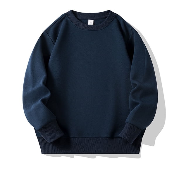 Blusas y camisas de manga larga con cuello redondo para niños, sudadera deportiva informal de color liso con cuello redondo y manga larga para niñas, top de poliéster