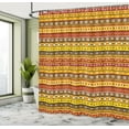 thumbnail image 5 of Ambesonne Tribal Shower Curtain, Indigenous Art, 69"Wx84"L, Orange Yellow, 5 of 5