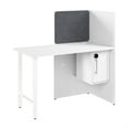 thumbnail image 2 of Hustle 48-inch Office Cubicle Desk with Storage in White - Engineered Wood, 2 of 7