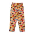 thumbnail image 3 of Lsque Japanese Style Fish Scales Print Women's Pajama Pants, Lounge Pant - Comfortable Home Wear,Elastic Waistband, Stylish Design-Large, 3 of 9