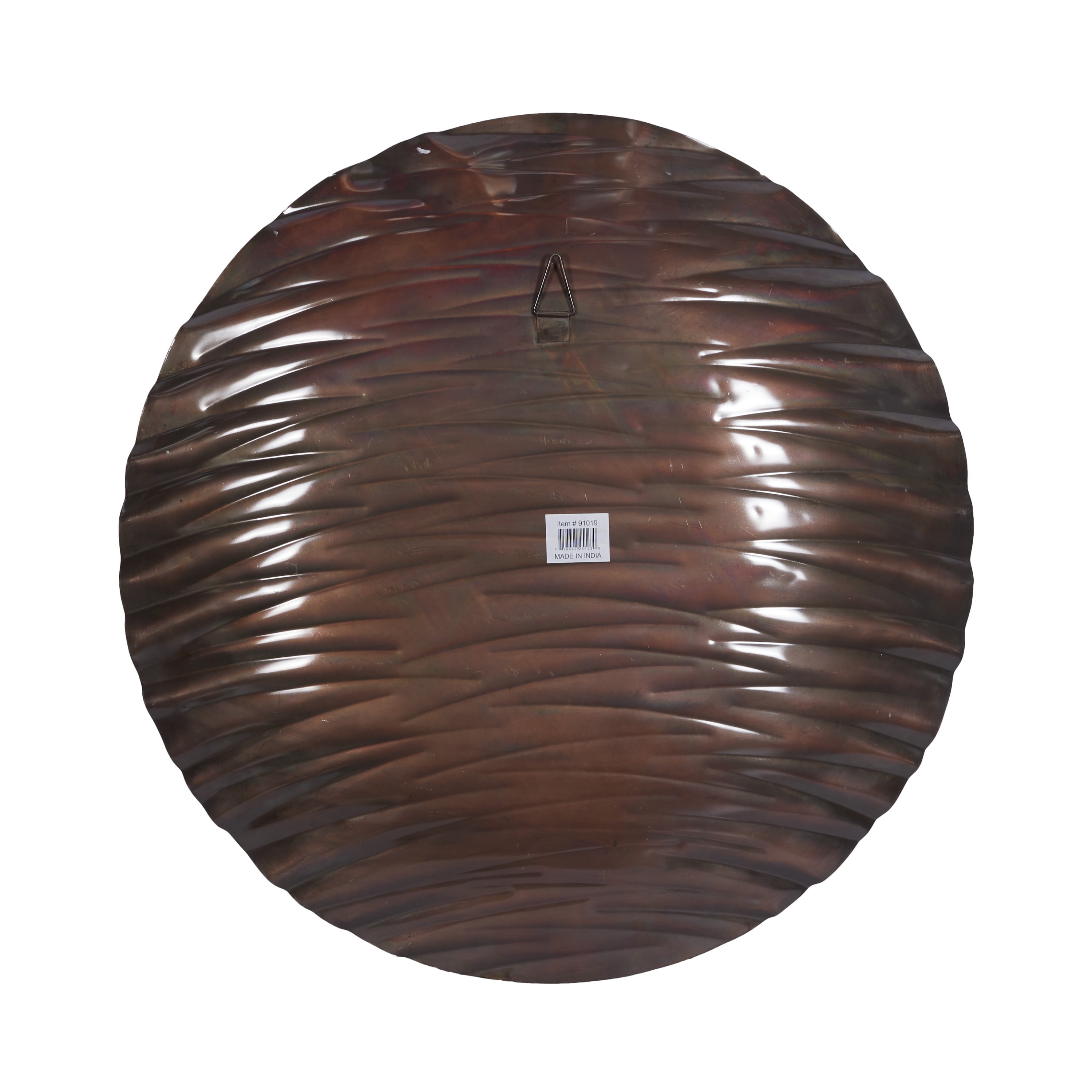 DecMode Bronze Metal Large Metallic Disk Plate Wall Decor (3 Count)