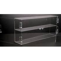T'z Tagz Clear Acrylic Display Case 2 Shelf Wall Mount or Countertop Box Cabinet