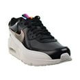 thumbnail image 2 of Nike Air Max 90 Leather Se GS Boys Shoes Size 3.5, Color: Off Noir/Metallic Pewter/Black, 2 of 6