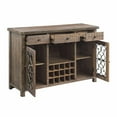 thumbnail image 3 of ACME Raphaela Wooden Server with Cup Holder and Wine Rack in Weathered Cherry, 3 of 4