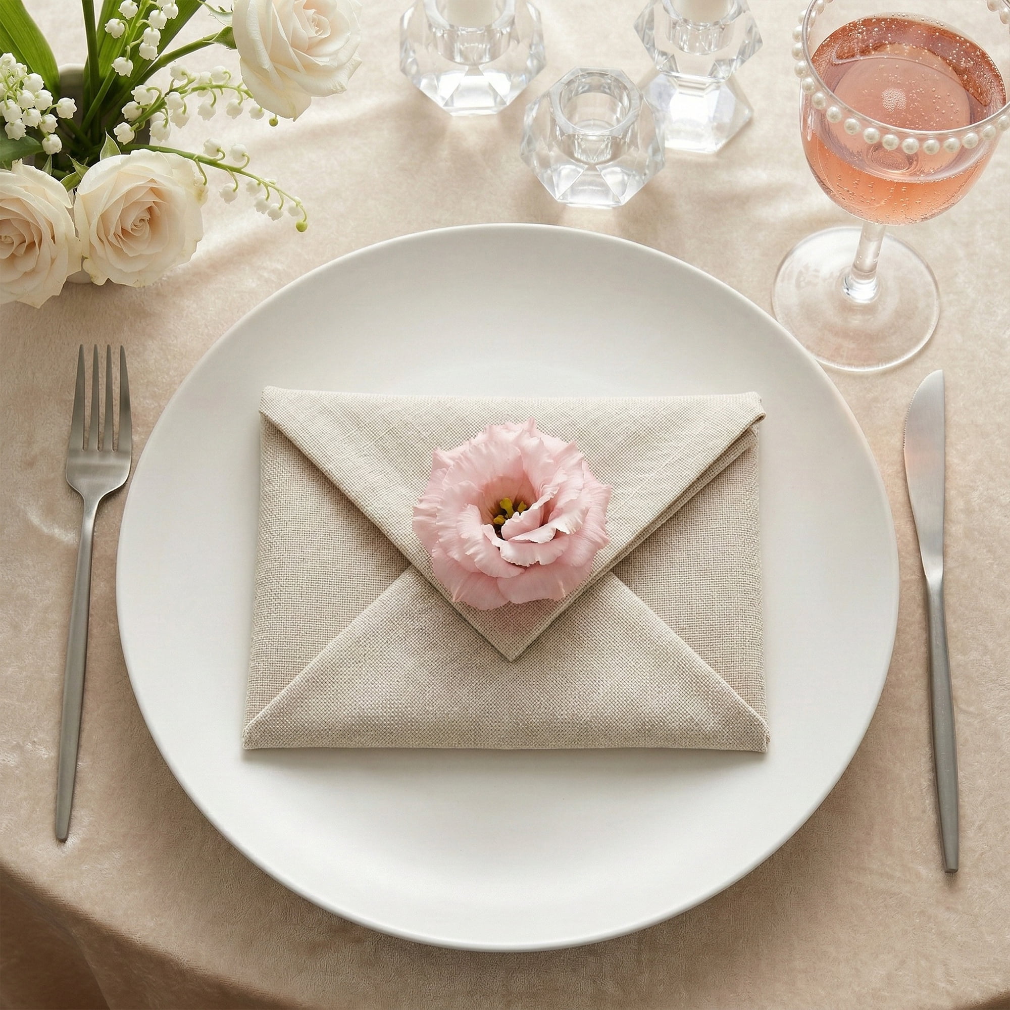 Unique Bargains 6Pcs Dinner Use Cotton Cloth Napkins Oatmeal 20x20inch