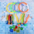thumbnail image 1 of 19PCS Swimming Pool Throwing Diving Toys Underwater Rings Diving Circle Set, 1 of 6