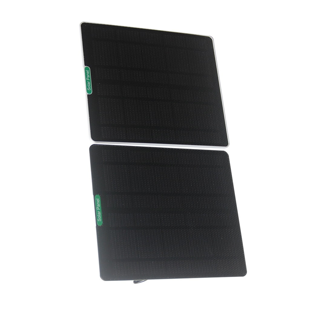 Jesscasday 5W ETFE Solar Panel Charger with Microed USB & Type C Continious Charging Your Rechargeable Security Cameras