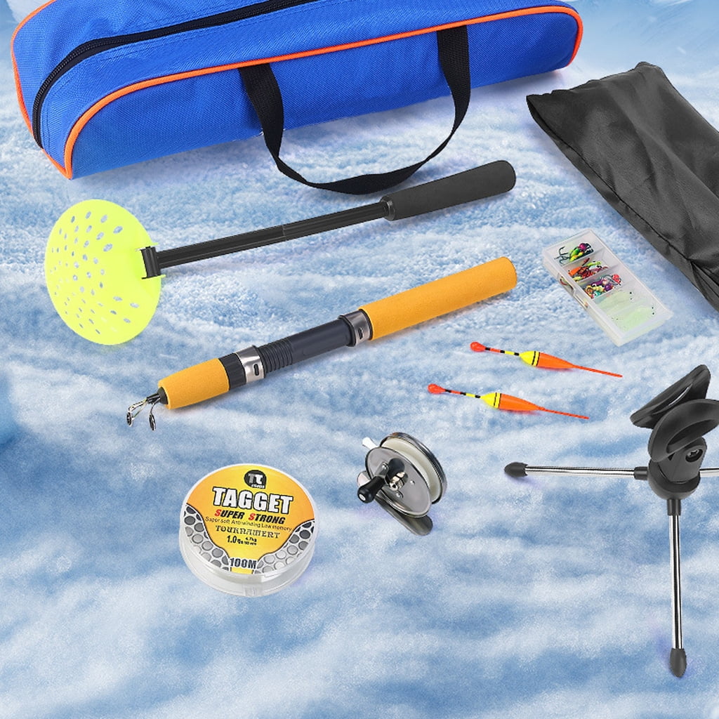CEORPER 41pack Ice Fishing Gear Durability Nylons Tackle Bag With Heavy Type Tool