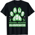 thumbnail image 2 of 100% Cotton Unisex Vintage Mental Health Awareness Month Dog PAUSE Paws Pun T-Shirt, 2 of 5