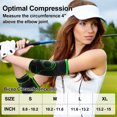 thumbnail image 4 of Ofertas Únicas 1 Par Manga de Compresión para Codo Manga para Tendinitis y Alivio del Dolor de Tenis Férula para Codo para Hombres y Mujeres L Verde, 4 of 7