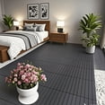 thumbnail image 6 of Olurrisa 24 Pieces Of Dark Gray Outdoor Terrace Deck Tiles, Diy Interlocking Decking Floor Tiles, Easy To Install Patio Tiles, Suitable For Indoor And Outdoor Balcony Backyard Poolside, 6 of 9
