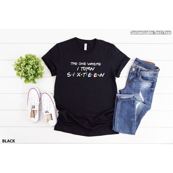 The one where I Turn Sixteen, 16th Birthday T shirt, Friends t shirt, Sixteen Birthday T shirt, Perfect More Color Options All Size S-5Xl