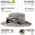 thumbnail image 3 of L/XL/XXL UV50+ Waterproof Wide Brim Bucket Sun Hat for Summer Fishing Hiking w/Detachable Strap & Vented Mesh, 3 of 5