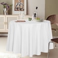 thumbnail image 7 of LUSHVIDA 4 Pack White Tablecloths 70 inch Round Table Cloth Polyester Table Covers for Dining Party and Camping, 7 of 7