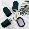 thumbnail image 5 of 4 Green Bathroom Accessories Set,Include Shatter-Resistant Toothbrush Stand Holder,Modern Lotion Dispenser,Palstic Mouthwash Cup,Soap Storage Dish,Portable Travel Toiletries for Home Decor, 5 of 6