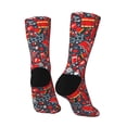 thumbnail image 3 of Goofa Fire Sign Printed Men's Crew Socks, Soft Durable Breathable Moisture-Wicking with Odor Control Cotton socks, 3 of 9