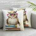 thumbnail image 3 of Nawypu  Cute Owl Books Throw Pillow Cover Modern Cushion Square Pillowcase for Sofa Bed Car Home Decorative, 3 of 5