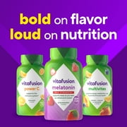 vitafusion Max Strength Melatonin Sleep Aid ملاحق الصمغ ، نكهة الفراولة ، 10 ملغ ، 100 كونت