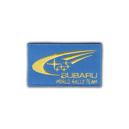 SUBARU CAR World Rally Team Iron Or Sew on Embroidered Patch 8 cm x 5 cm Logo Sew Ironed On Badge Embroidery Applique