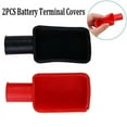 thumbnail image 2 of Battery Terminal Covers Positive Red & Negative Black Flag Cable Boot Insulation, 2 of 5