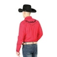 thumbnail image 2 of El General Embroidery Western Shirt Red/Black 40989, 2 of 2