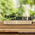 thumbnail image 3 of Craftnamesign Custom Airplane Wooden Desk Name Plate, Pilots Metal Desk Nameplate, Airplane Sign, 3 of 5
