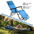 thumbnail image 6 of Alvantor 2-in-1 Folding Lounge Chair with Adjustable Recline, Pillow and Armrests, Blue, 6 of 13
