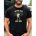 thumbnail image 2 of Never Skip Leg Day Shirt Jacked Penguin Funny Gym Workout Tee for Fitness Lovers Animal Gym Humor Graphic Gift for Weightlifters, 2 of 5