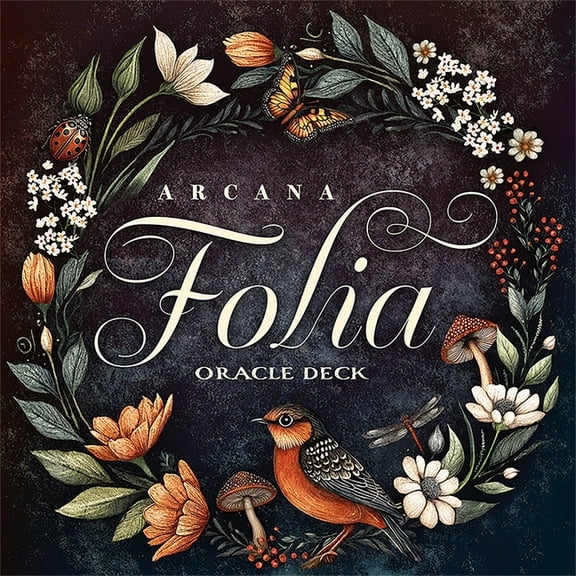 Arcana Folia Oracle Deck: 50-Card Round Deck, Nature-Inspired Artwork, Channel Plant Energy, Divination and Inspiration,, (Hardcover)