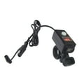 thumbnail image 1 of 1x 200g Motorcycle SAE to USB Cable Charger With Hidden LED Voltmeter Display Adapter Clamp, 1 of 18