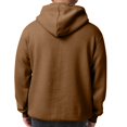 thumbnail image 5 of Zimjoy Men's Brown Hoodie Casual Loose Solid Color Hooded Fleece Sweatshirt Long Sleeve Drawstring Baggy Pullover Sweatshirts with Pocket, Coffee 2XL, 5 of 5