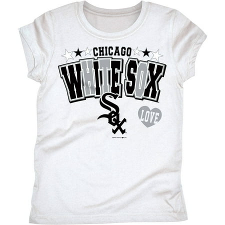MLB Chicago White Sox Girls Short Sleeve Team Color Graphic Tee