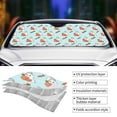 thumbnail image 5 of Bingfone Rabbit Is Eating Carrots Car Windshield Sun Shade Protector Keep Your Vehicle Cool Sun Shield Visor Cover Foldable for Car Truck SUV-Small, 5 of 8