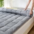thumbnail image 3 of Lakora Warm Sherpa Mattress Topper,Full Mattress Pad Two-Sided Pillow Top Thick Fleece Soft Mattress Protector, Machine Washable,White, 3 of 7