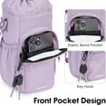 thumbnail image 3 of Water Bottle Holder with Strap 32oz 40oz Insulated Water Bottle Carrier Sling Bag with Phone Pocket Crossbody, Purple, 3 of 7