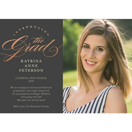 Classic Script Graduation Announcement