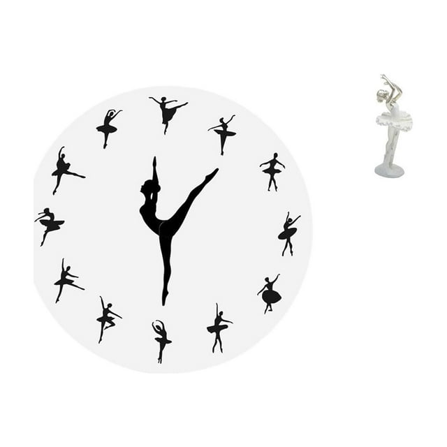 Reloj De Pared Con Bailarina De Ballet, Silencioso, Decorativo Para Cocina, Oficina, Hogar, Figura De Escritorio, Escultura Artística Moderna Creativa Para Dormitorio, Chimenea Y Entrada.